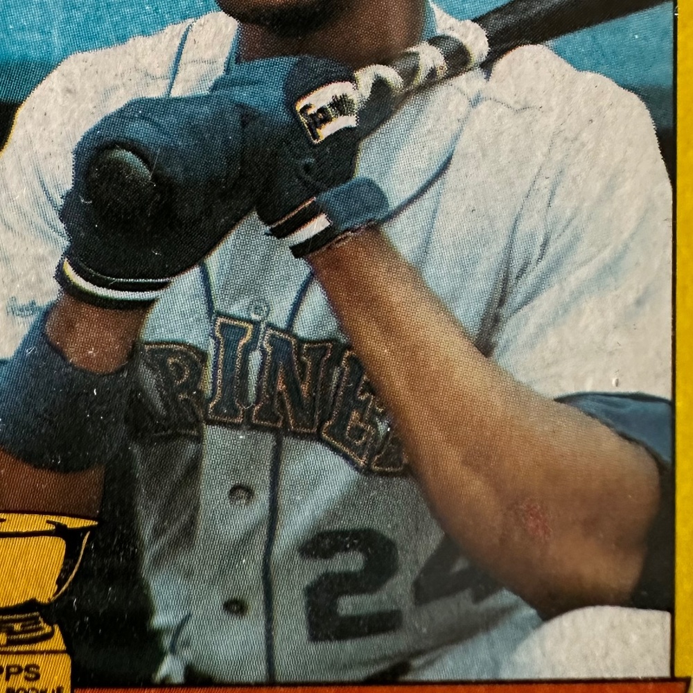1990 Topps KEN GRIFFEY JR. All-Star Rookie #336 Bloody Scar ERROR Card